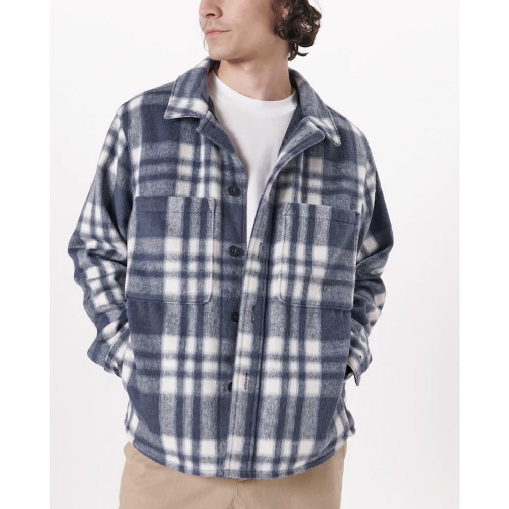 Abercrombie Men's Plaid Shacket (Blue) - Size L - NWT